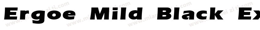Ergoe Mild Black Expanded Regular字体转换
